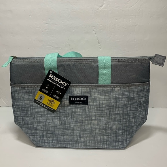 Igloo Insulated Cooler Bag Collapsible 9-Can Capacity Grey NWT - Picture 5 of 11